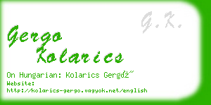 gergo kolarics business card